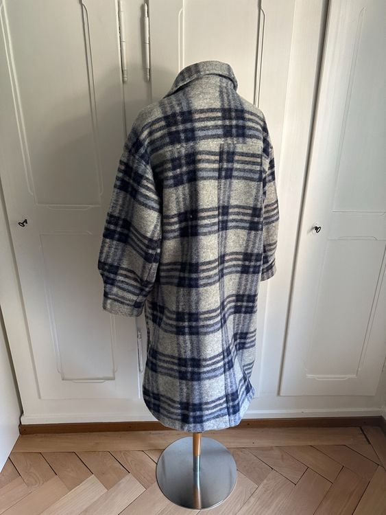Wollmantel blau-grau kariert S (Gebraucht) in Zürich für CHF 25