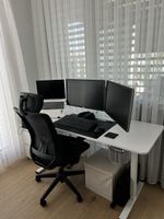 Höhenverstellbarer Schreibtisch/Gamertisch weiß