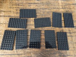 lego 3033 lot de 10 pièces Black Plate 6 x 10
