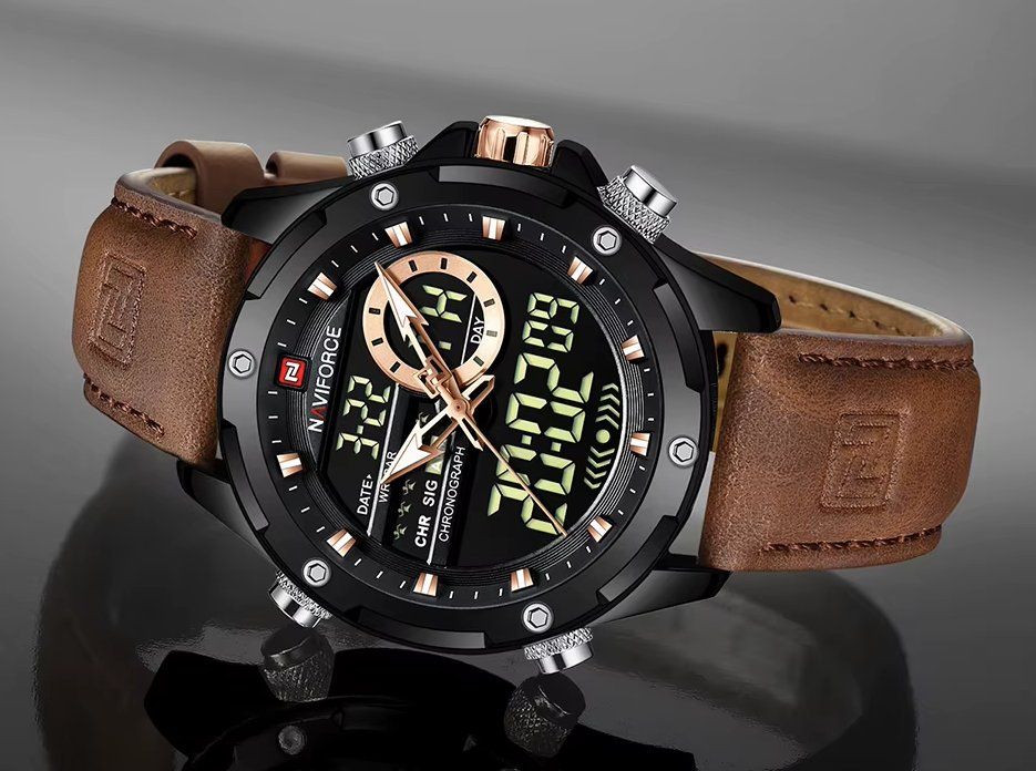 Orologi: Herren Quartz Uhr mit Lederarmband – Nuovo e nell'imballaggio originale da Geneve venduto da Titi2008 5
