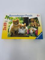 Ravensburger Puzzle 3 x 49 Teile, Tierbilder ab 5+