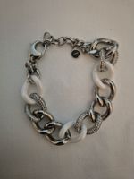 DKNY white and silver chain bracelet 