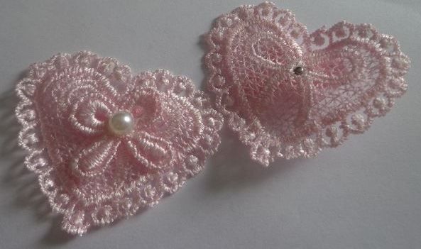 Lampen: Applique Dentelle COEUR ROSE  6 cm – Neu und originalverpackt aus St-Imier von goodber 1