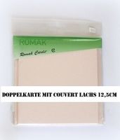 Doppelkarte mit Couvert lachs