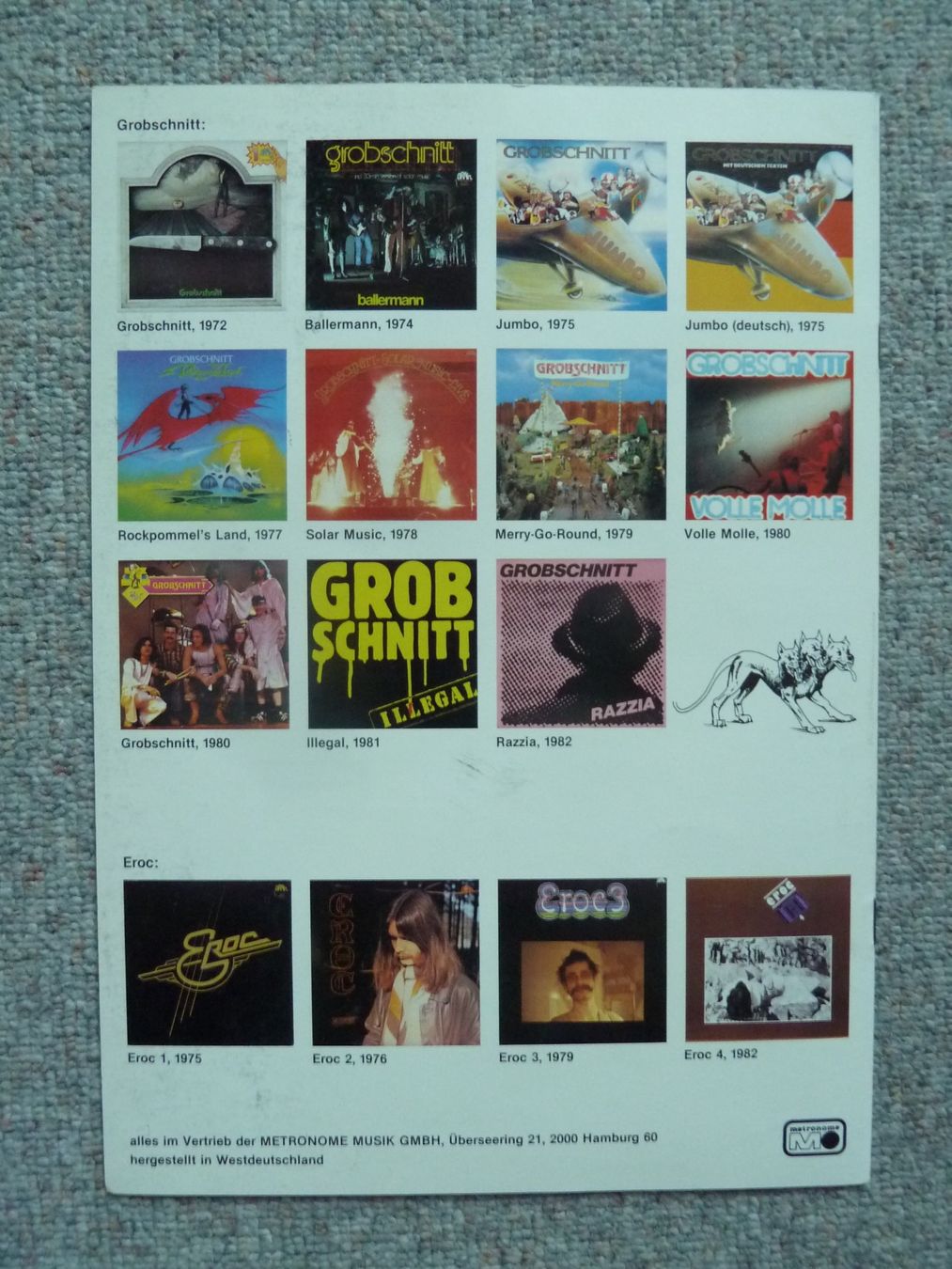 Foto & Immagini: Plakate Musikgruppe Grobschnitt – Usato da Herzogenbuchsee venduto da seeleopard 8