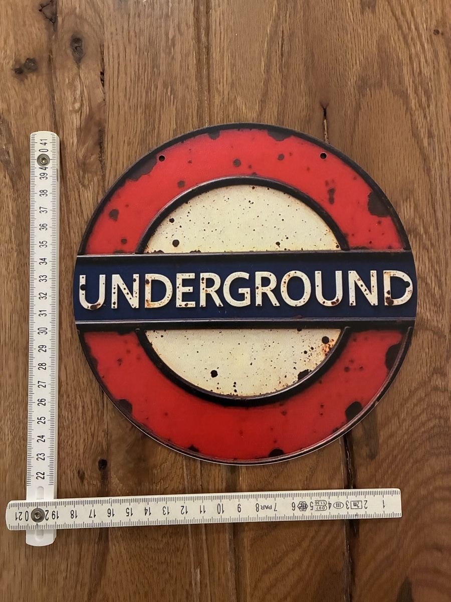Insegne: Underground - schönes Schild - Durchmesser 20 CM -  neu!!! – Nuovo e nell'imballaggio originale da Bremgarten AG venduto da Eurotiz 1