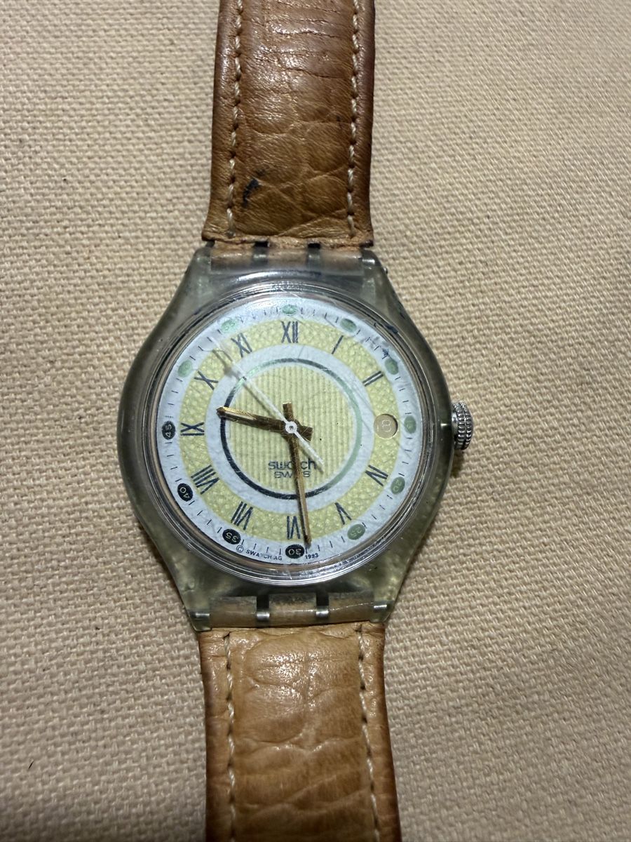 Swatch Orologi: Swatch Automatique bracelet cuir – Usato da Lausanne venduto da Pascal9999