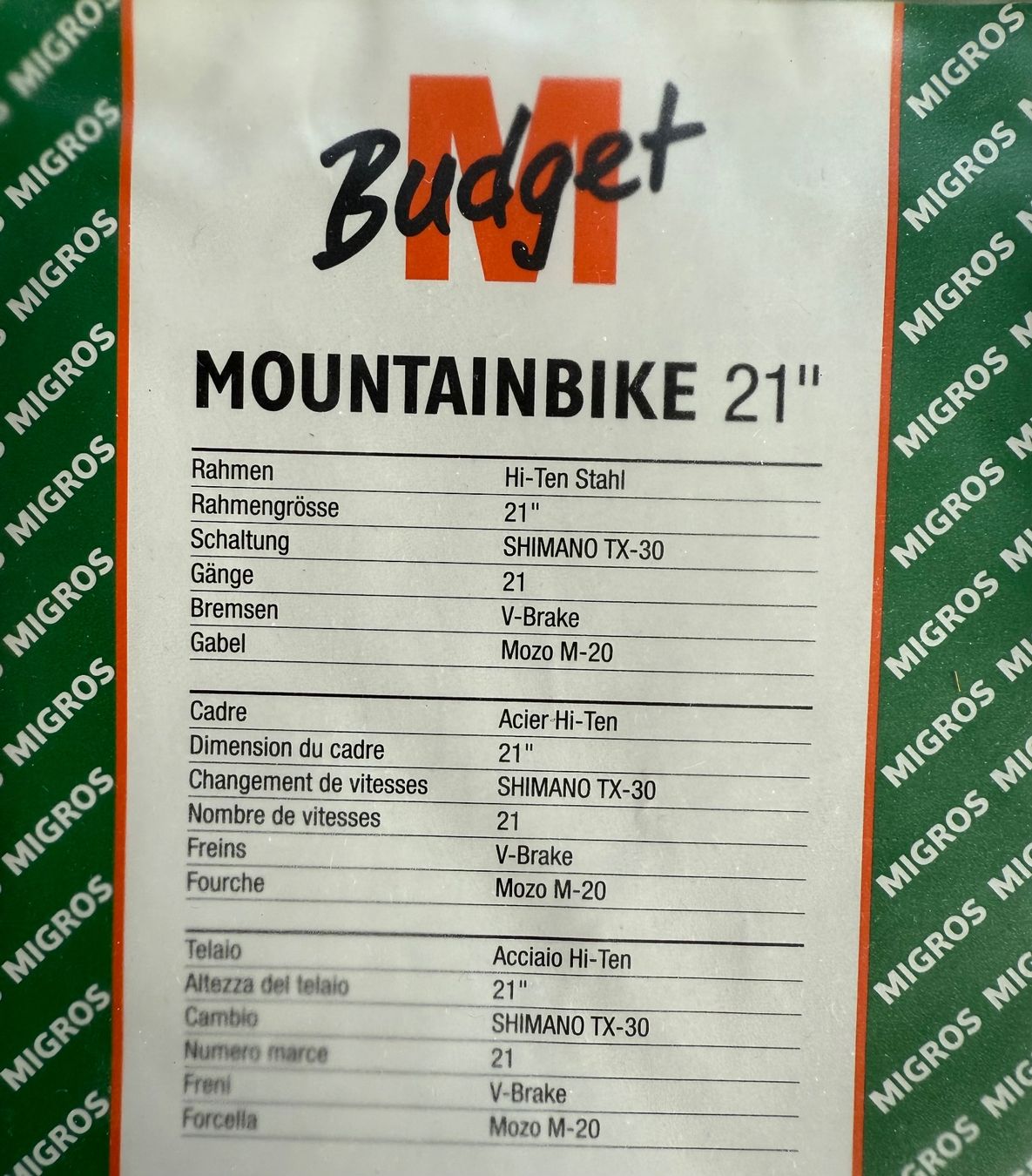 Biciclette: Mountainbike Mbudget 21’ – Nuovo (secondo la descrizione) da Horgen venduto da Schuehorg 2