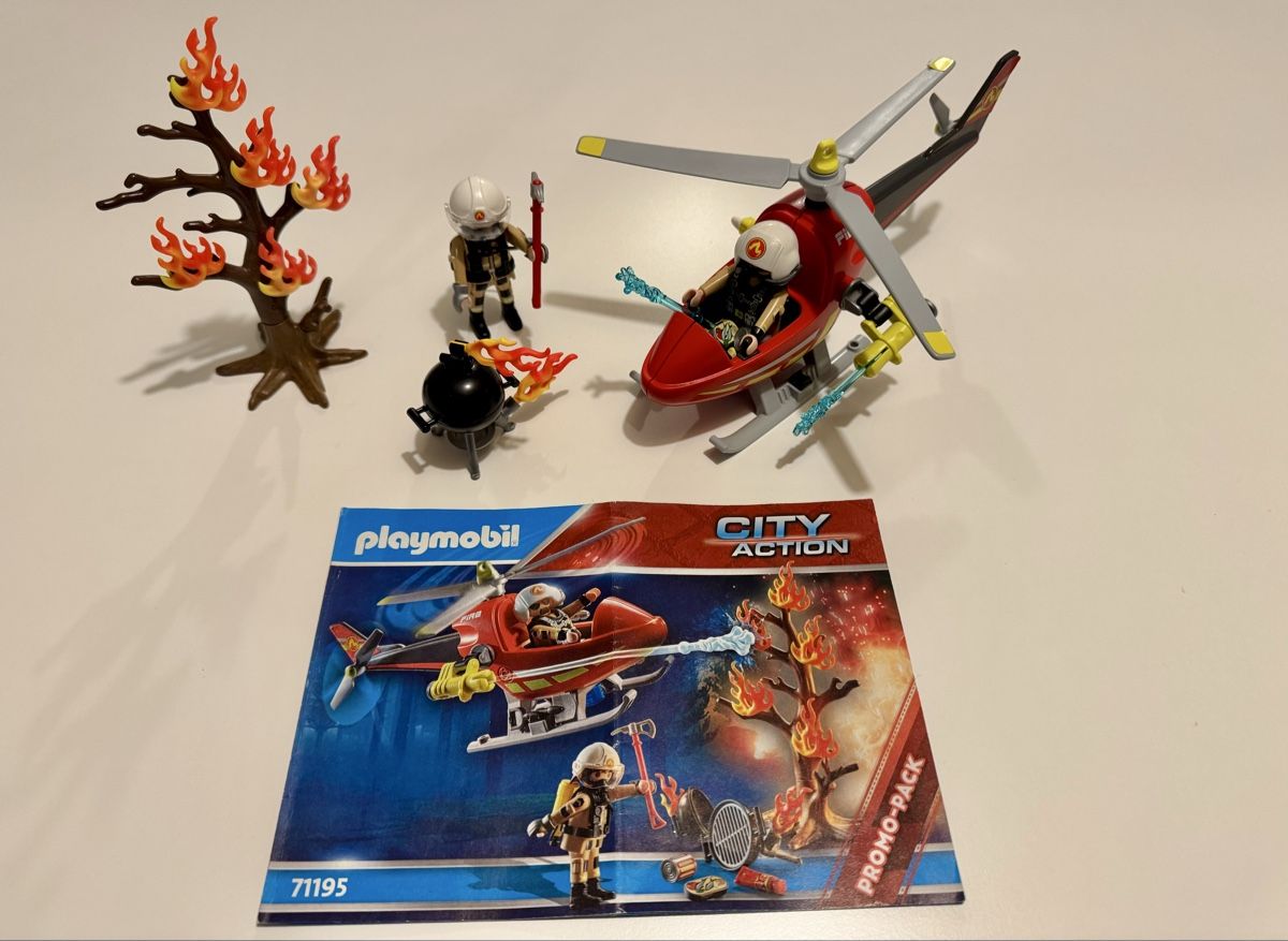 Playmobil Giocattoli: Playmobil 71195 Hélicoptère de pompiers – Usato da Genève venduto da AS27