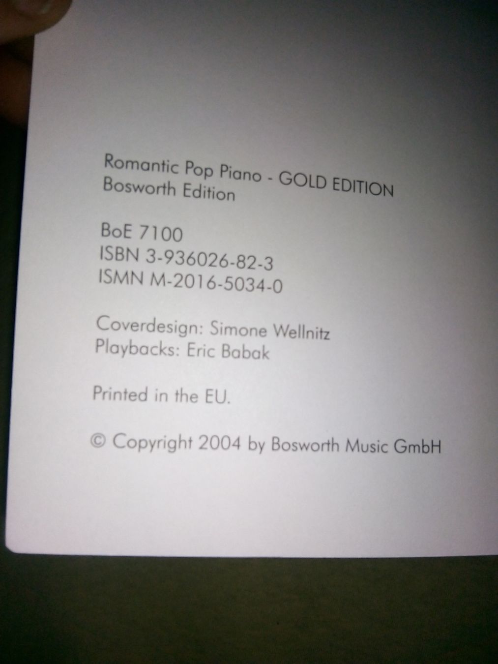 Libri: Romantic Pop Piano - Gold Edition - Hans Günter Heumann + CD – Usato da St. Gallen venduto da elk2024 3