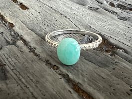 apart - XL Amazonit Ring mit Zirkonias  G: 63 Silber 925
