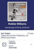 2 x Robbie Williams 10. September Hallenstadion Front Field