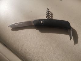 Swiza Taschenmesser, Schwarz, guter Zustand, mit Gummi-Griff