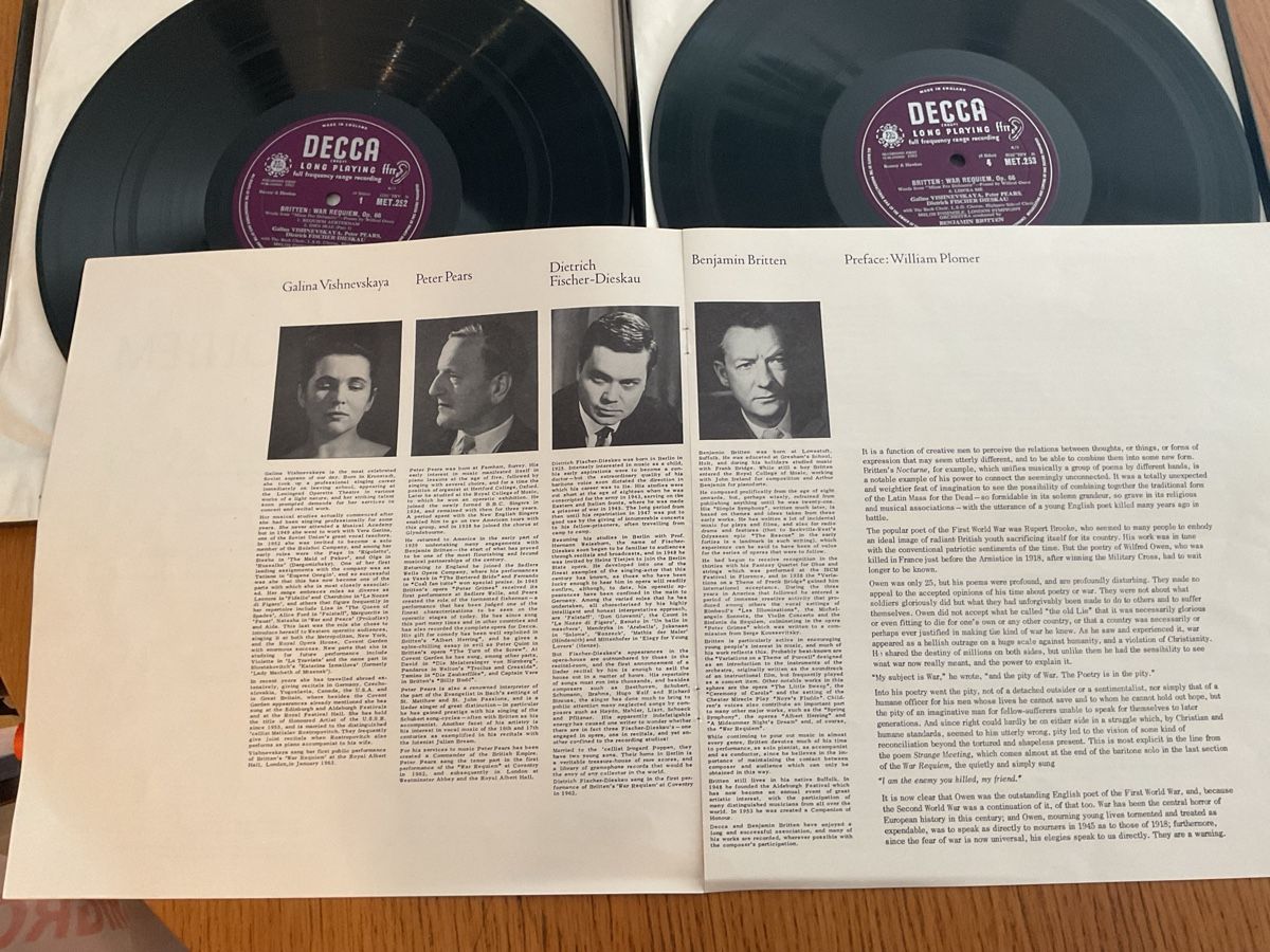 Dischi in vinile: Benjamin Britten War Requiem 2xLP Decca MET 213-214 – Usato da Steinach venduto da Quarkie 3