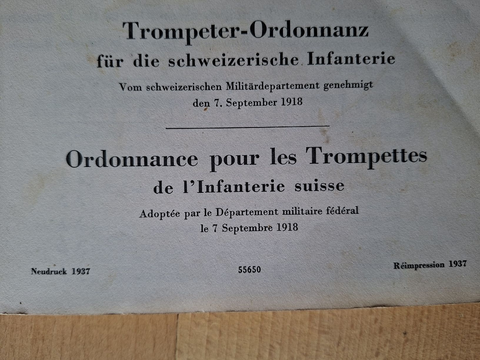 Libri: Antikes Büchlein,  Trompeter-Ordonnanz – Usato da Schwanden Sigrisw venduto da len_9yqg 1