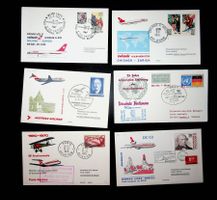 SUISSE POSTE AÉRIENNE 6 VOLS RETOUR 1970-1984 /U108