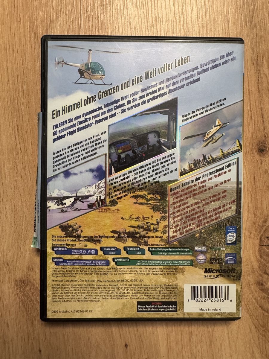 Microsoft Spiele: Microsoft Flight Simulator X Professional Edition PC – Gebraucht aus Biberist von etesummer 1