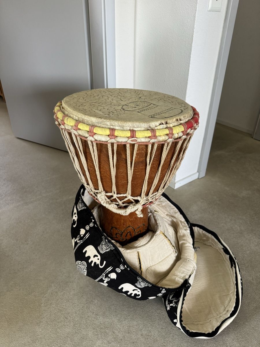 Musikinstrumente: Djembe Trommel mit Trage-Tasche – Gebraucht aus Kirchlindach von sil_2hrk