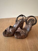 Lena Milos Snakeskin Wedge Sandals, Chic!