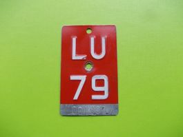 Velonummer / Fahrradnummer LU 79