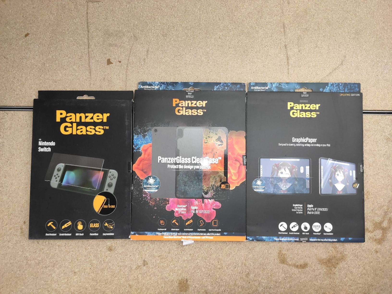 Handys / Smartphones: 20x div. PanzerGlass Displayschutzfolie – Neu und originalverpackt aus Kreuzlingen von Tewes 1