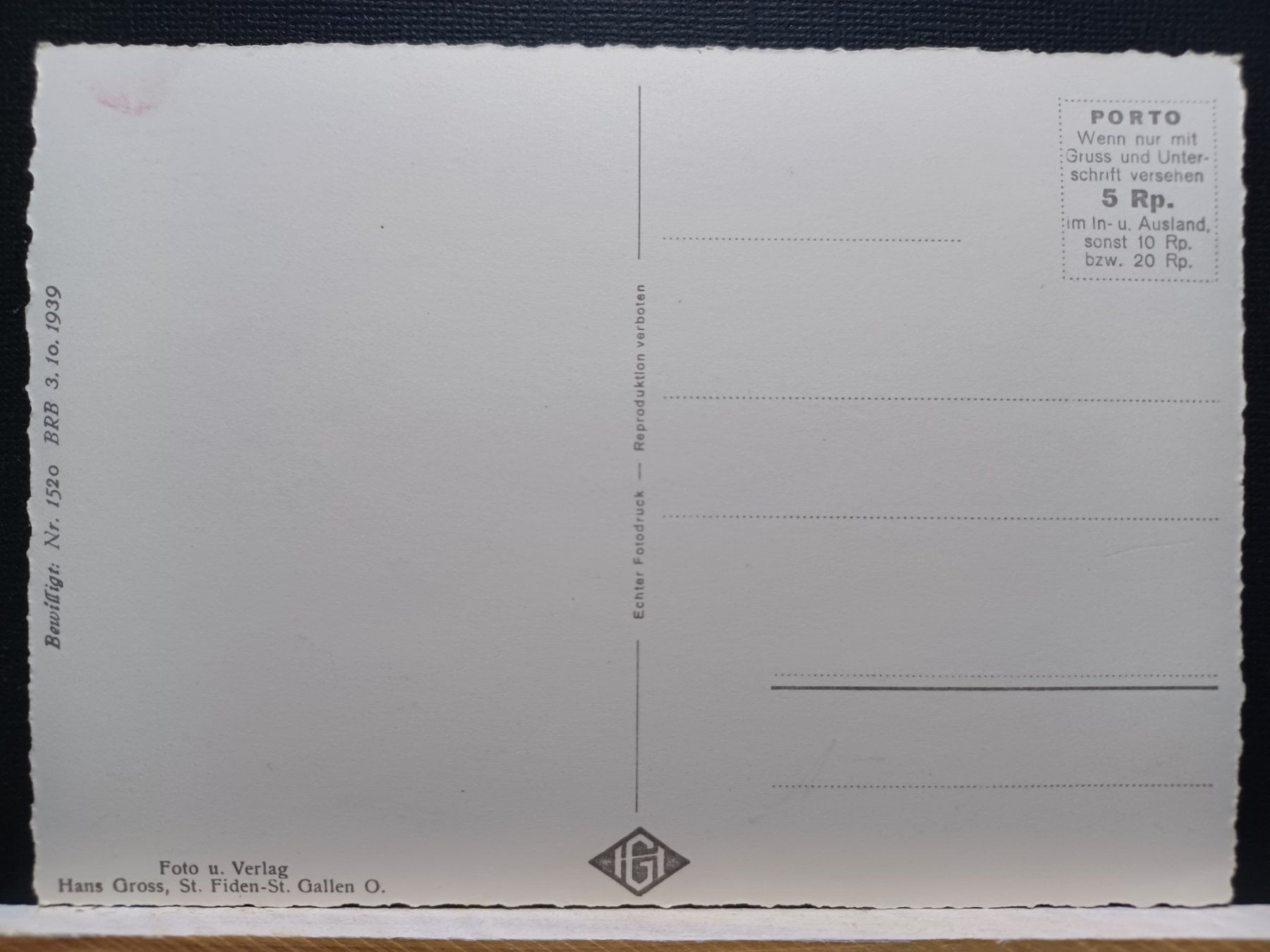 Cartoline postali: Sils & Thusis, Graubünden, Schweiz, BRB, 3.10.1939 – Usato da Aarau Rohr venduto da mgvw 3