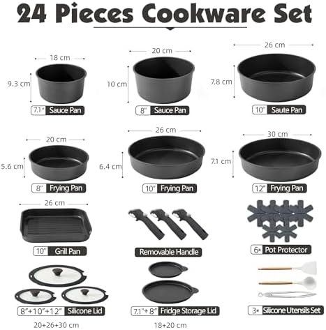 Casseroles: Topf Pfannenset 24tlg – Neuf avec emballage d'origine à Hundwil par Pakethase 2