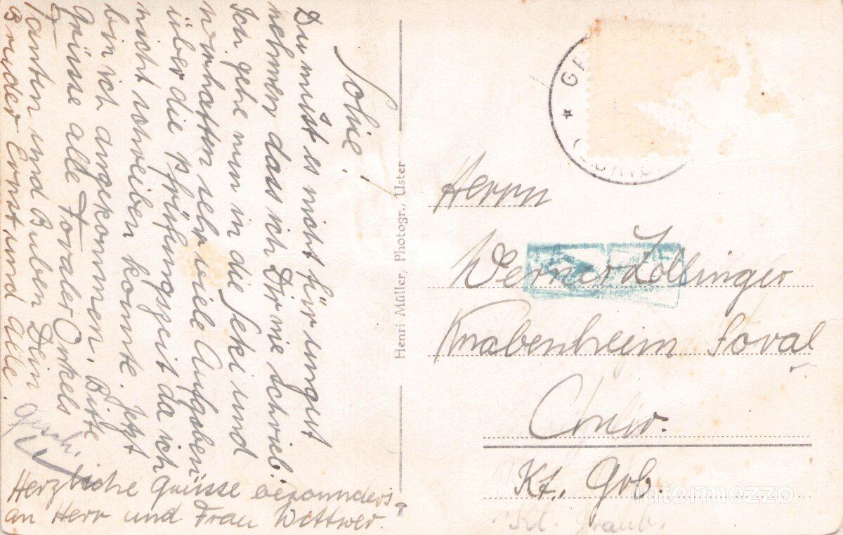 Ansichtskarten: Greifensee ZH // 1939 Kirche – Gebraucht aus Basel von intermezzo12 1