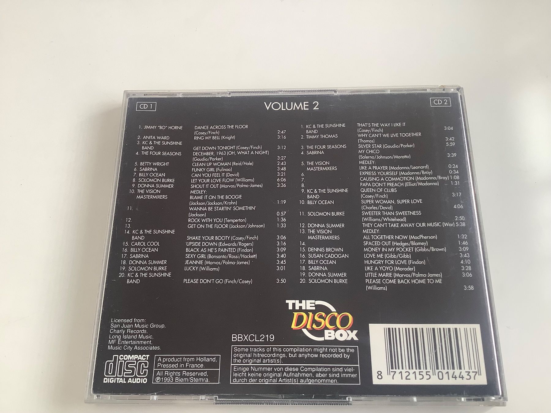 CD: The Disco Box / Volume 2 / 2 CDs / 1993 – Usato da Dübendorf venduto da Shreck 1