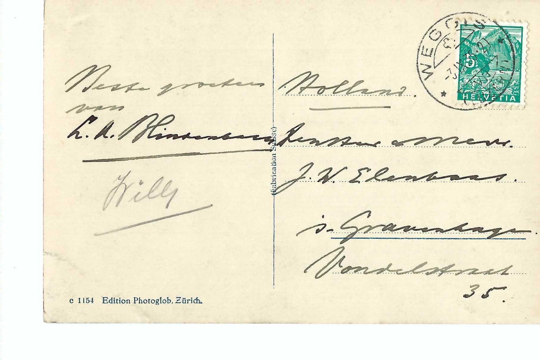 Cartoline postali: Weggis 1935 – Usato da Thun venduto da 44wart 1