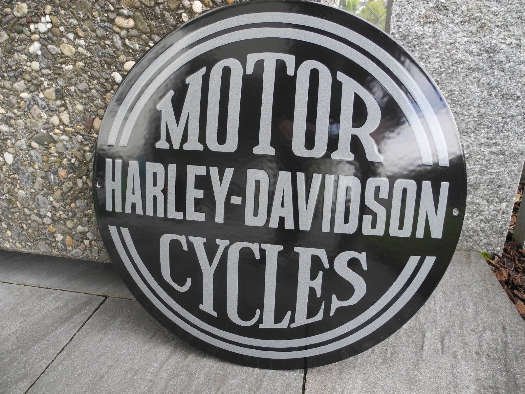 Harley-Davidson Schilder: HARLEY-DAVIDSON -EMAILSCHILD – Neu (gemäss Beschreibung) aus Reinach AG von Huckleberrysix