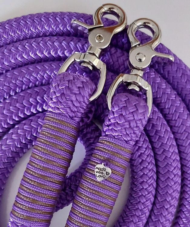 Produktbild von CHALLENGER Western-Zügel Aus Nylon - Geflochtene Reitzügel In Violett/Rosa