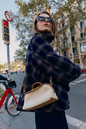 ZARA kleine Tasche Handtasche Umhängetasche mit Leder NEU 79