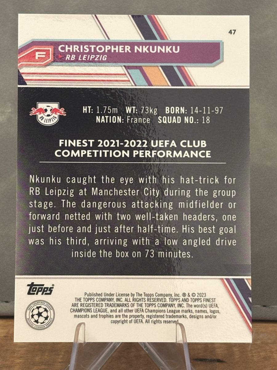 Topps Carte collezionabili: Christopher Nkunku 2022 Topps Finest UCC /199 – Nuovo (secondo la descrizione) da Aarberg venduto da gocardz.shop 1