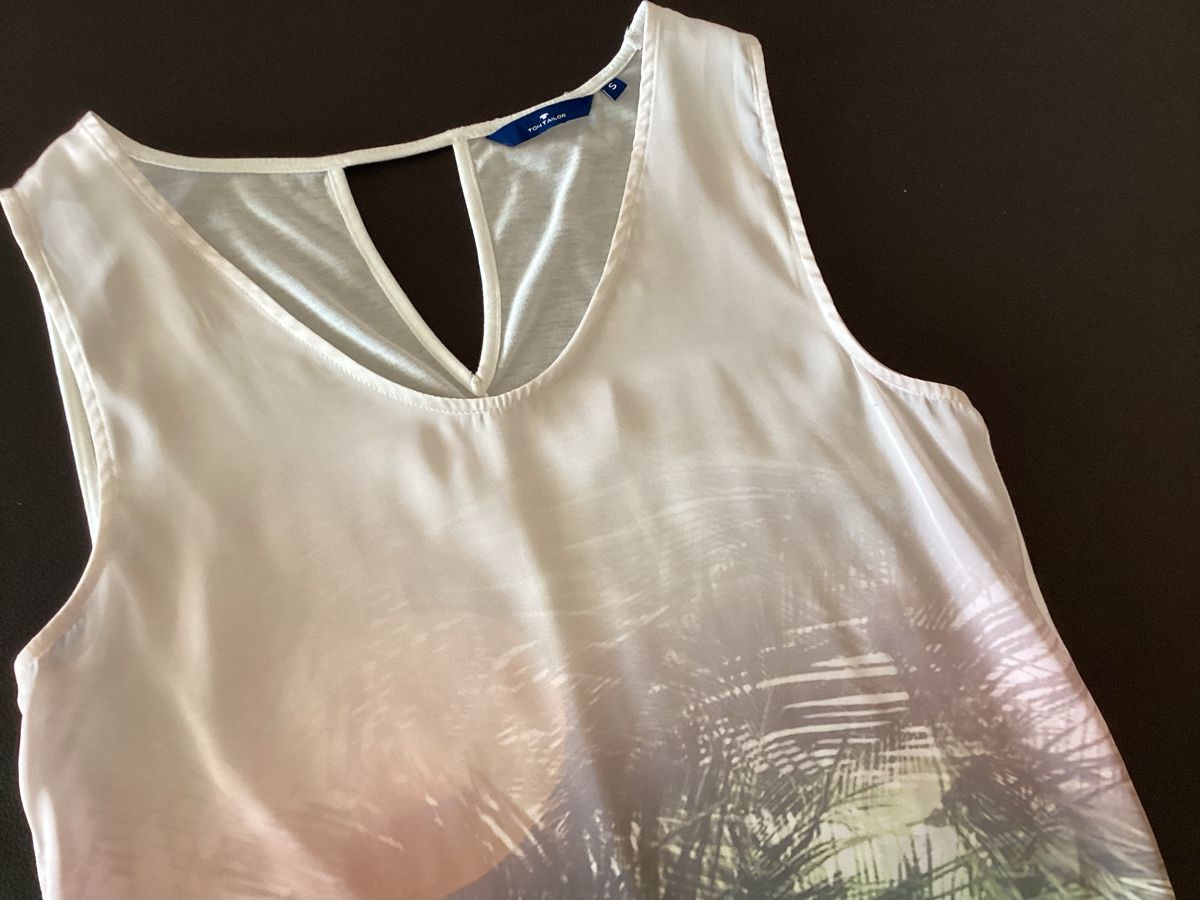 Tom Tailor Top: Tom Tailor Top mit Palmenprint Grösse S – Usato da Cham venduto da Lanza08 1