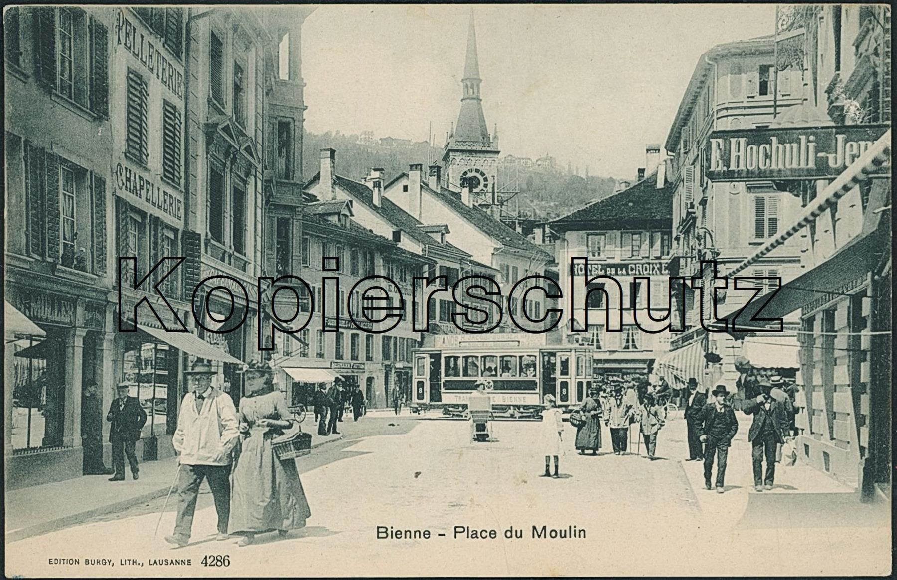 Cartoline postali: BE Biel - Bienne - Tram TrB – Usato da Schindellegi venduto da leecollect