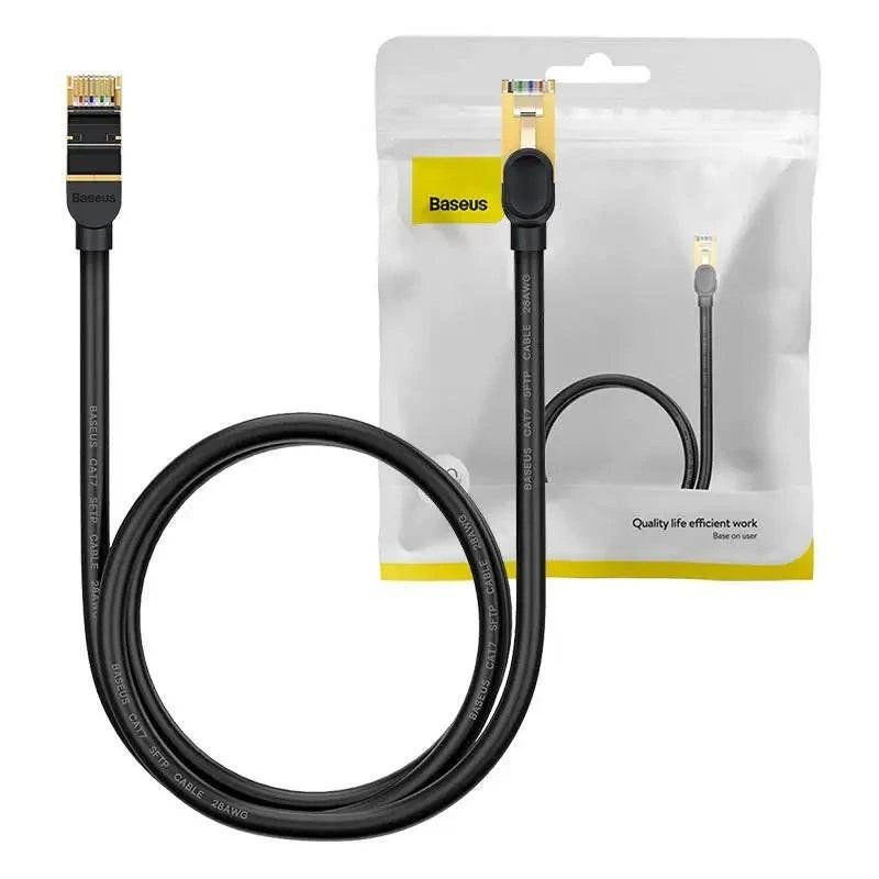 Kabel: Baseus RJ45 Cat 7 Ethernet-Kabel (schwarz) – Neu und originalverpackt aus Thun von 24StoreGmbH