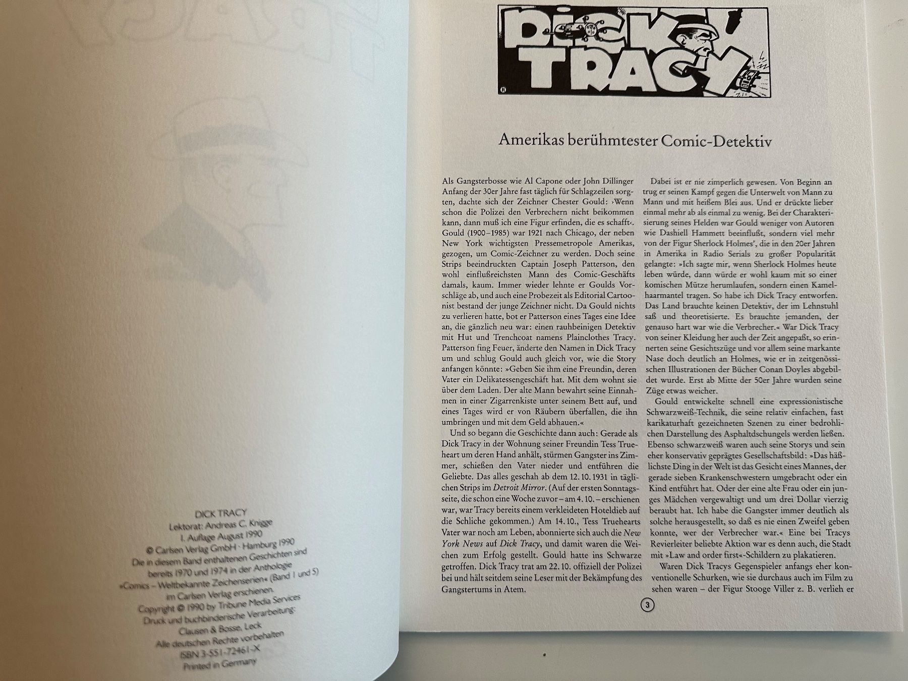 Fumetti: DICK TRACY COMICS - CARLSEN VERLAG – Usato da Münsingen venduto da Ganjam 3