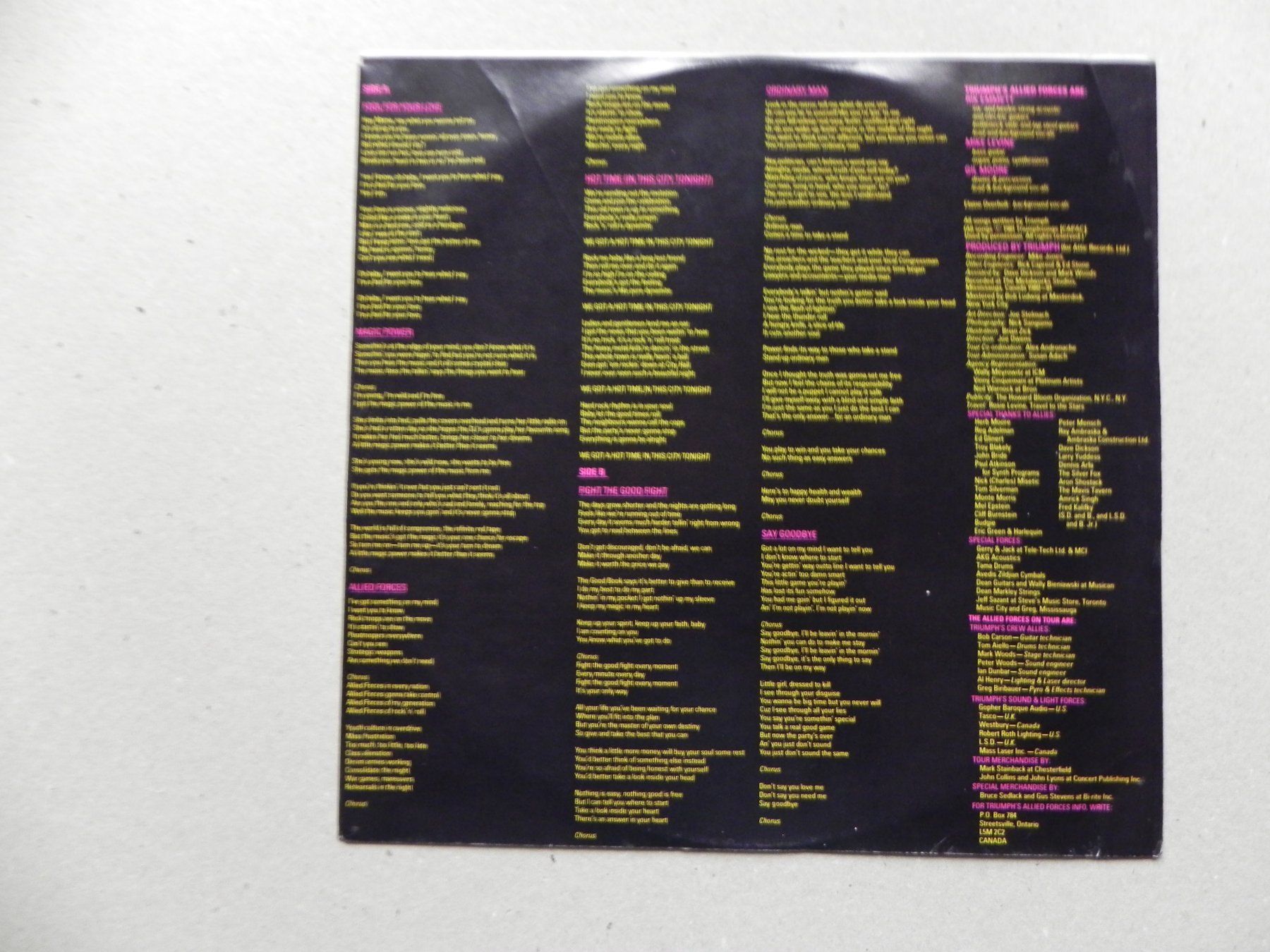 Dischi in vinile: LP Canada Hardrock AOR Triumph 1981 Rllied Force – Usato da Siebnen venduto da krimsie 3