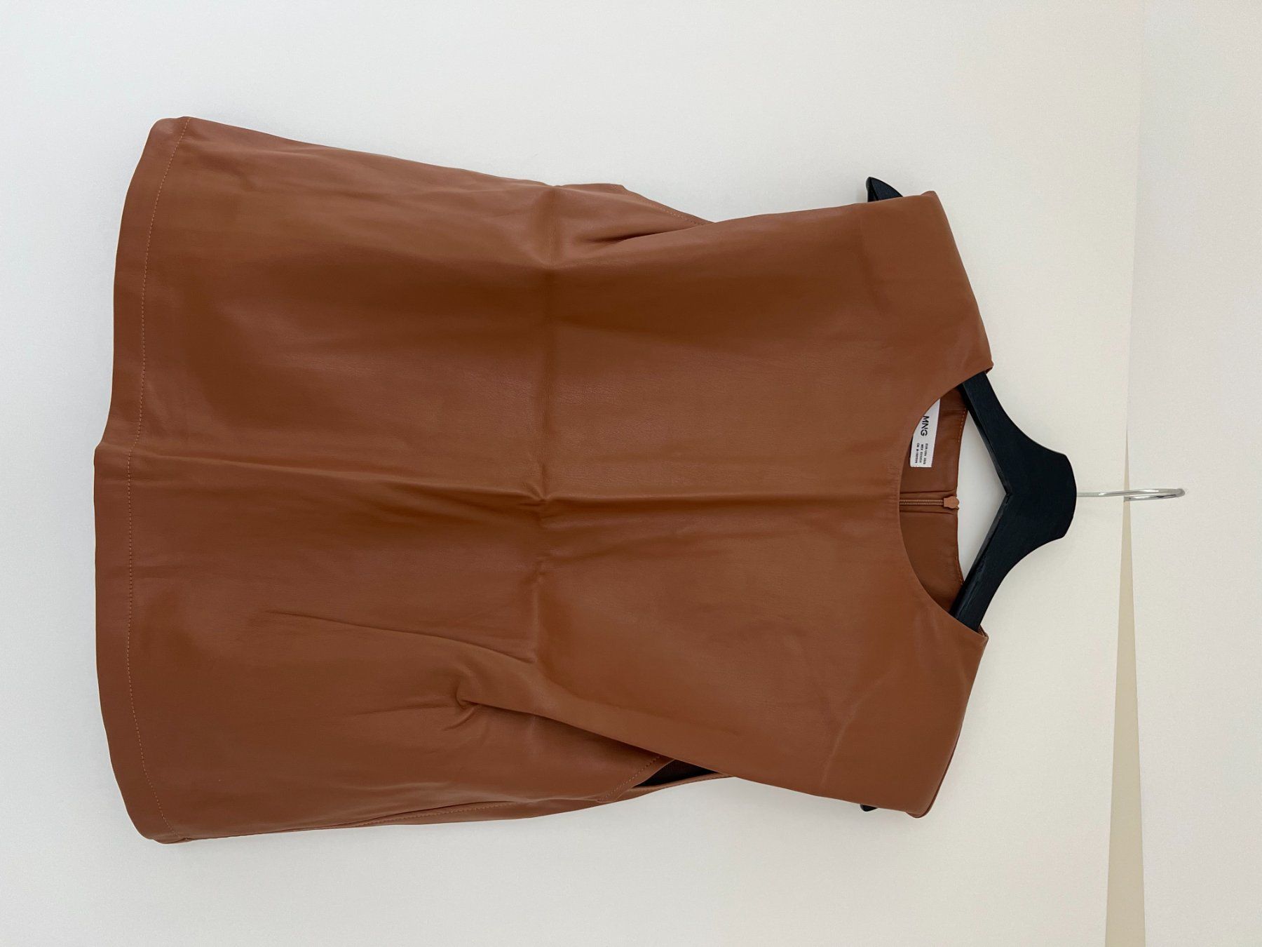 Mango Top: Top effet similicuir Mango marron – Usato da Zürich venduto da mps_9cp7 5