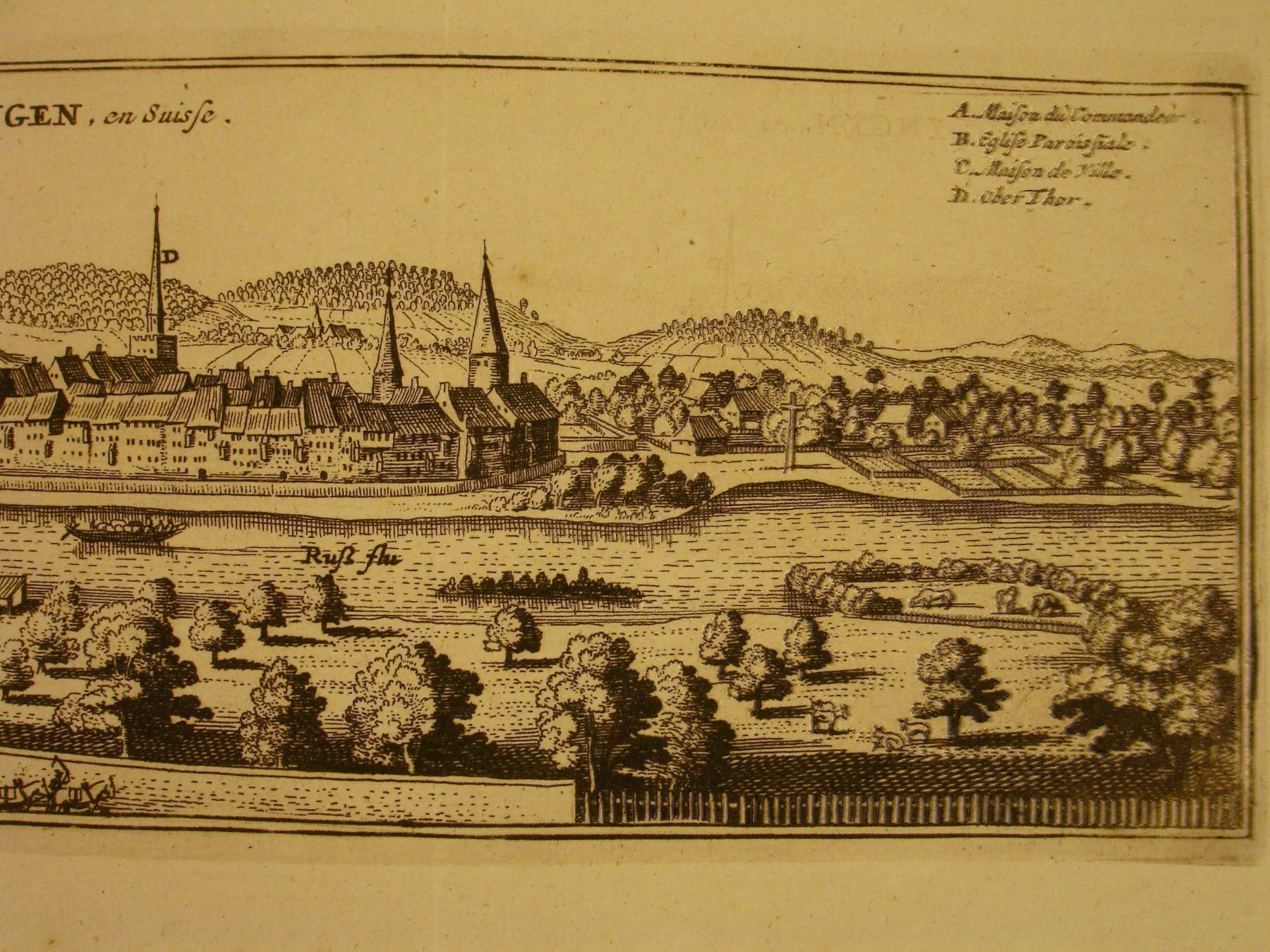 Incisioni: MELLINGEN, KUPFERSTICH 1723 – Usato da Grüningen venduto da Kartensammler 3