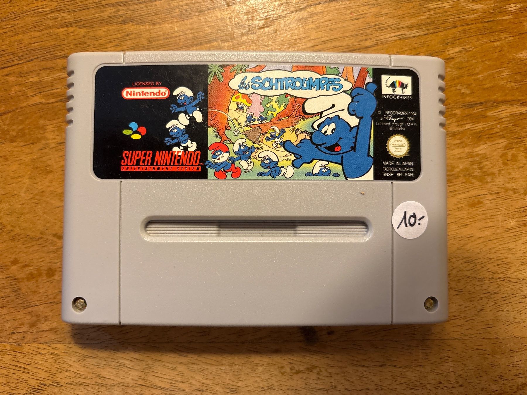 Nintendo Giochi: les SCHTROUMPFS - Super Nintendo SNES – Usato da Zürich venduto da hiddentreasures_zh