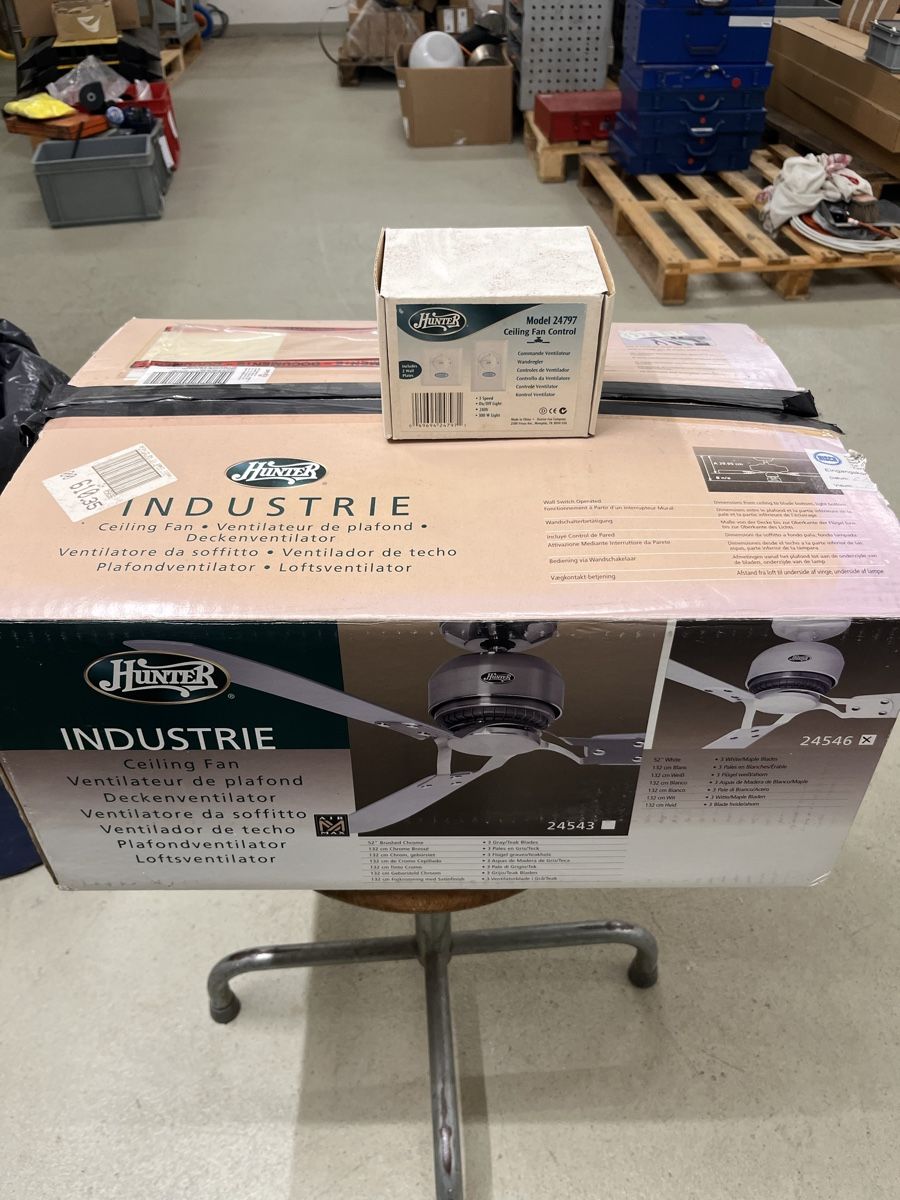 Hunter Ventilatori: Deckenventilator Hunter Industrie weiss in OVP – Nuovo (secondo la descrizione) da Oberentfelden venduto da mat_x8kl 1