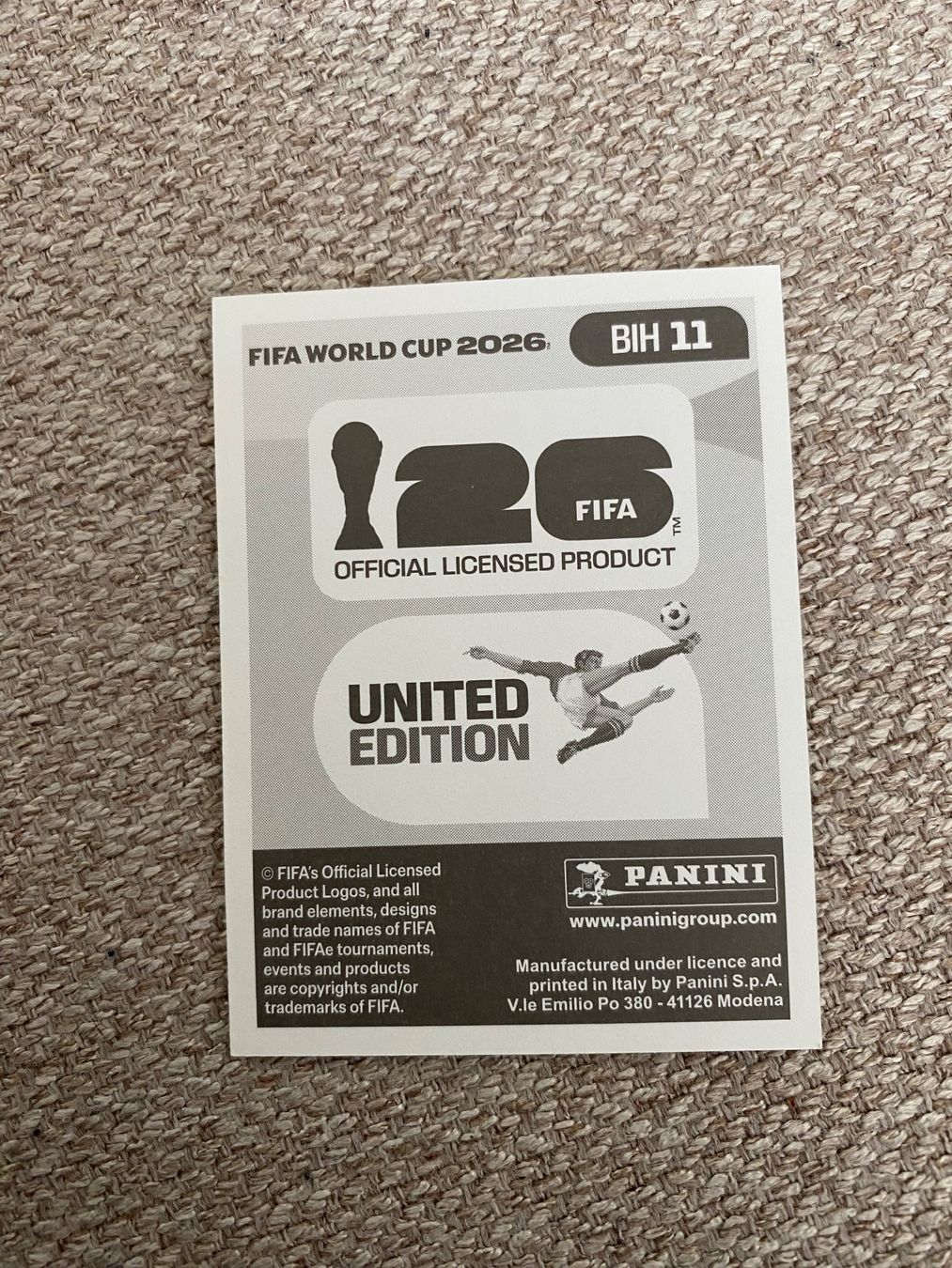 Panini Carte collezionabili: Panini FIFA 2026 BIH 11 - IVAN SUNJIC – Nuovo e nell'imballaggio originale da Rossemaison venduto da Carduelis 1