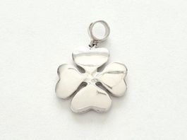 Silber 925 Anhänger "Kleeblatt" (rhodiniert) - Neu