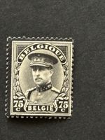 Belgien König Albert 1933 Trauermarke 75c postfrisch luxus