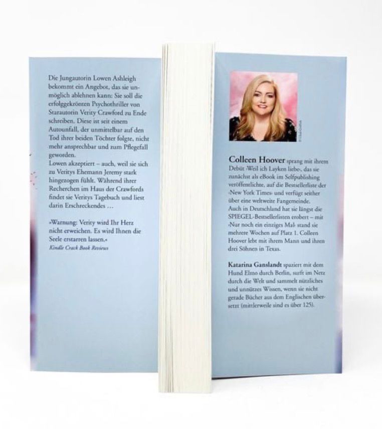 Libri: Colleen Hoover Verity Roman – Nuovo (secondo la descrizione) da Lyss venduto da Bartlii 1