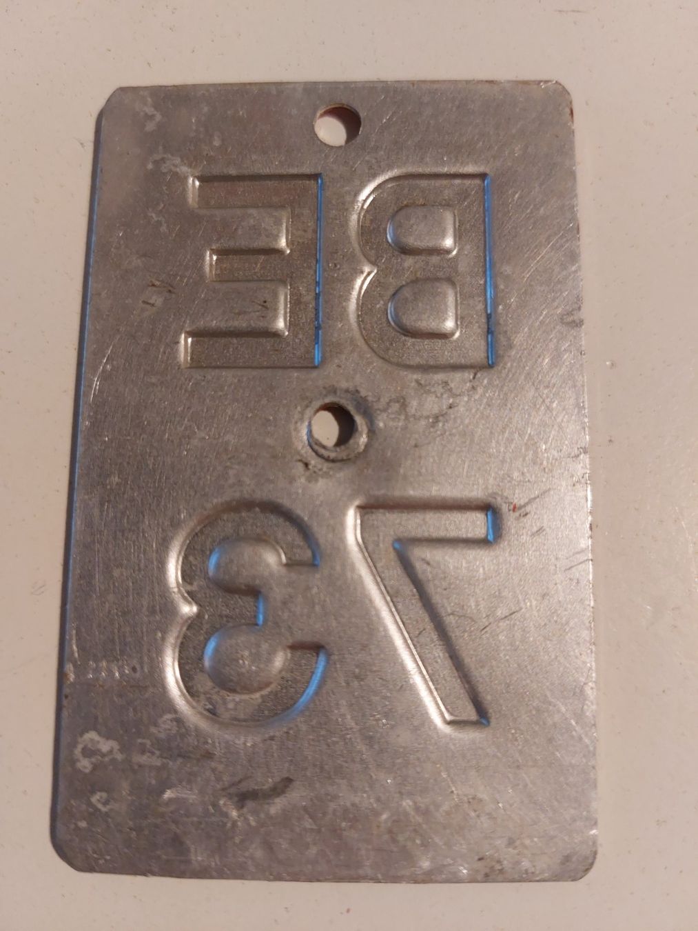 Sachs Insegne: Velonummer BE 73 plaque Velo – Usato da Schenkon venduto da Uhu007 1