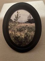 Schönes 2d flach Bild oval, Gräser/Landschaft, 10x13cm, neu