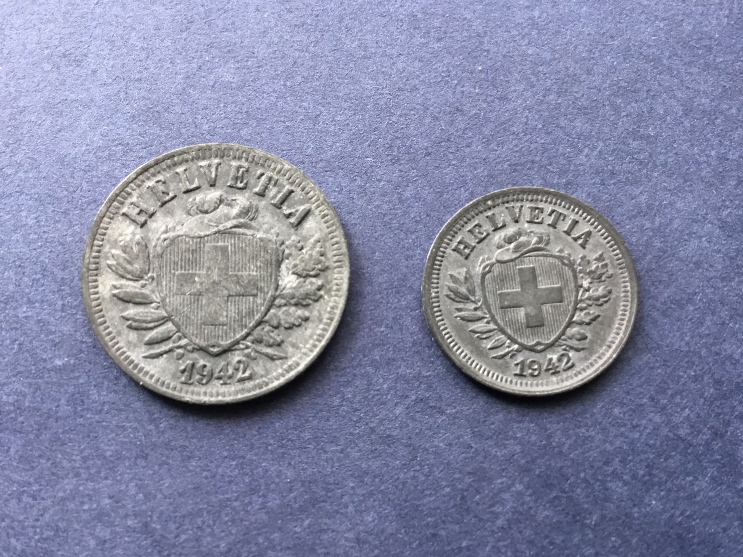 Tutti le monete: 1 und 2 Rappen 1942 – Usato da St. Margrethen SG venduto da alfapeugeot10 1